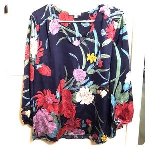 Jewel Tones flower blouse